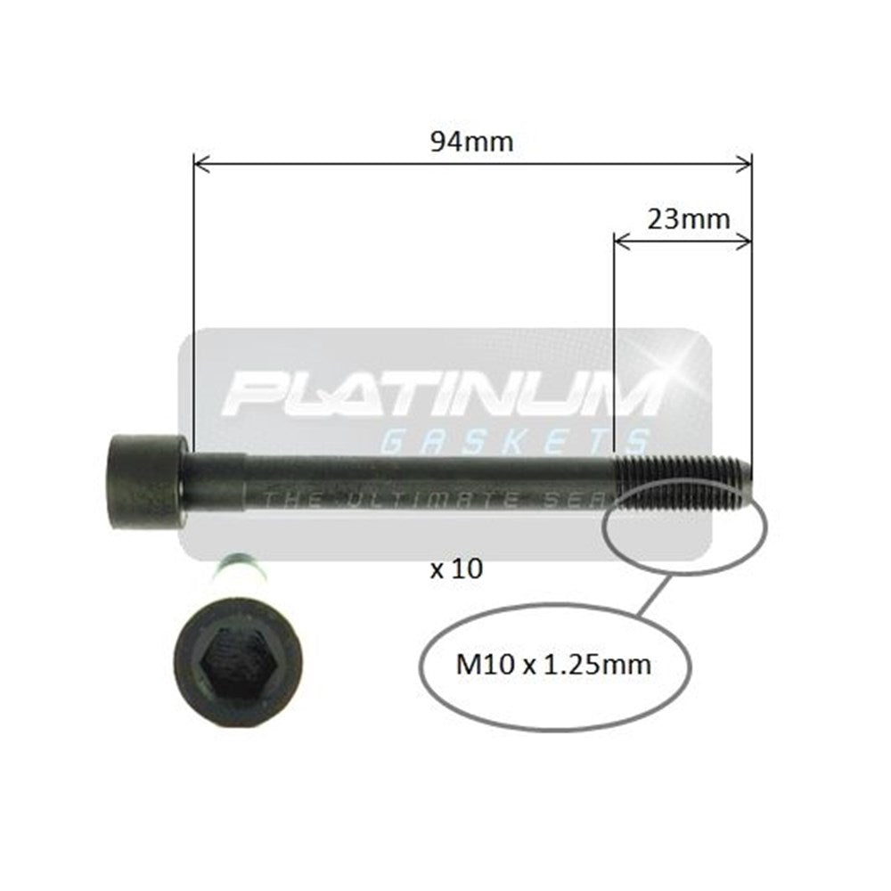 Platinum Cylinder Head Bolt Set - HBS0605