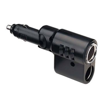 Narva 81040BL Cigarette Lighter Plug with Adjustable Twin Accessory Sockets