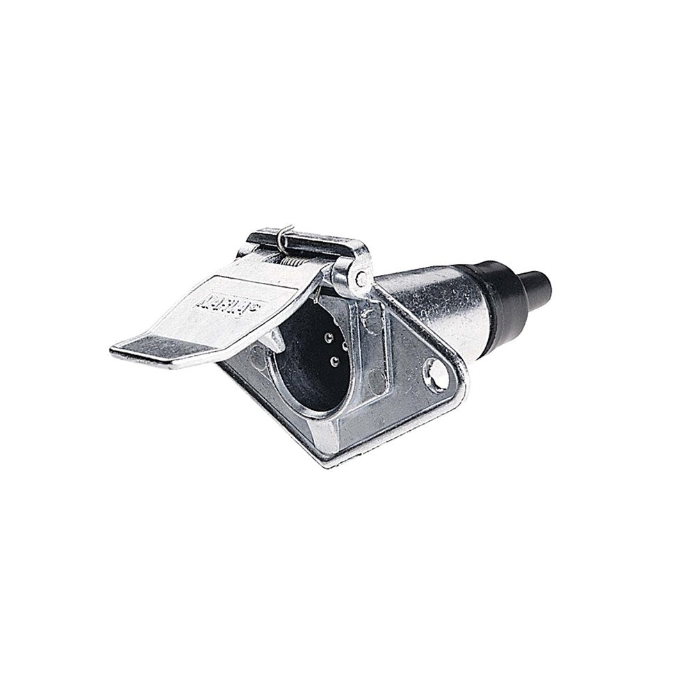 Narva 6 Pin Small Round Metal Trailer Socket - 82033BL