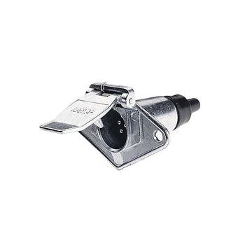 Narva 6 Pin Small Round Metal Trailer Socket - 82033BL