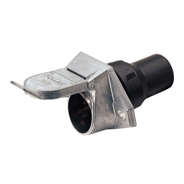 Narva 82094 7 Pin Heavy-Duty Round Metal Trailer Socket with Rubber Boot