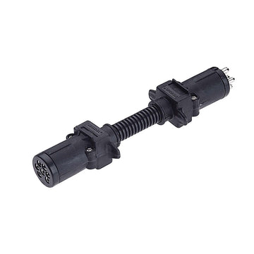 Narva 82205BL 7 Pin Small Round Socket on Car to 6 Pin Small Round Plug on Trailer