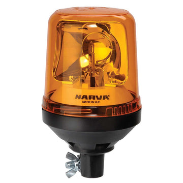 Narva 85654A Optimax Rotating Beacon (Amber) Pipe Mount Base 12/24 Volt