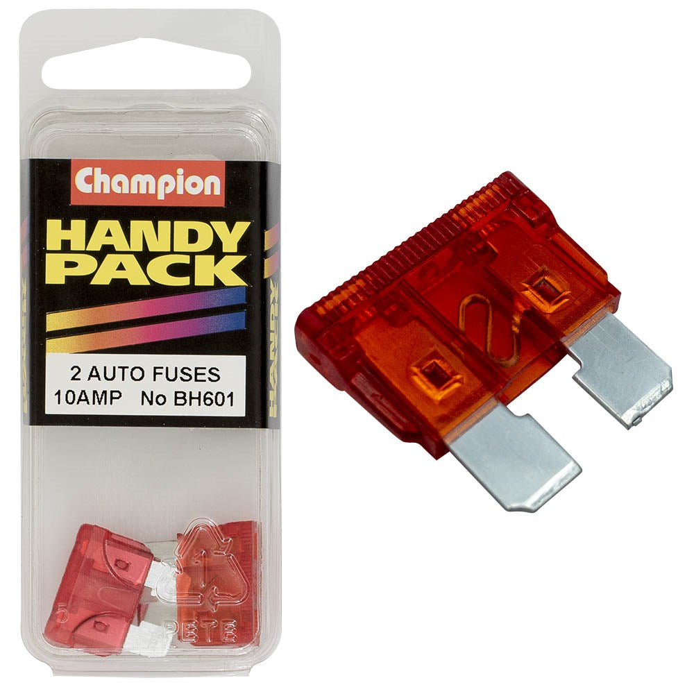 Champion Pack of 2 10A Red AF Blade Fuses - BH601