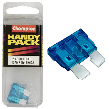 Champion Pack of 2 15A Blue AF Blade Fuses - BH602