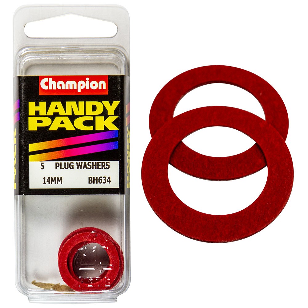 Champion Pack of 5 M14 x 20mm x 2.4mm Fibre Flat Washers - BH634