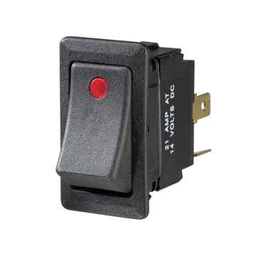 Narva 63047BL Illuminated Off/On Heavy-Duty Rocker Switch (Red)