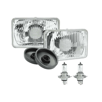 Narva 72070 Rectangle Headlamp Conversion Kit (Sealed Beam to H4 High/Low Beam Pair)