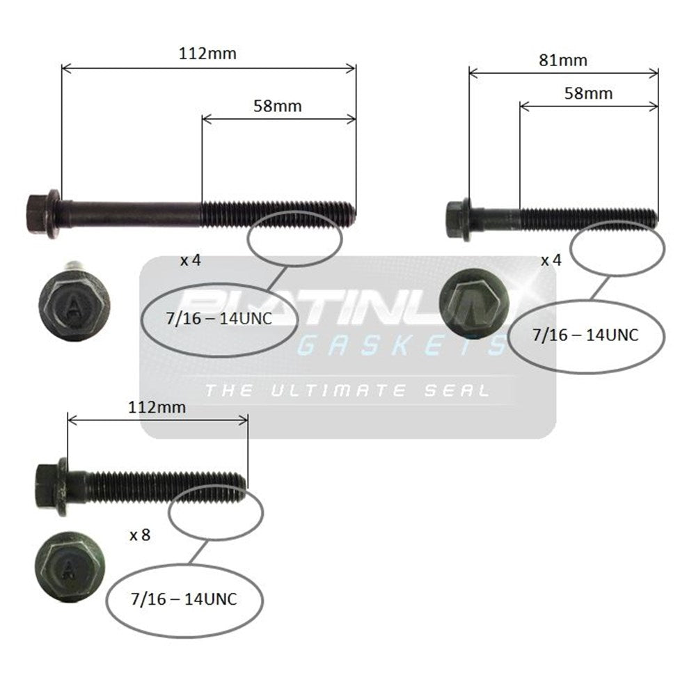 Platinum Cylinder Head Bolt Set - HBS0612