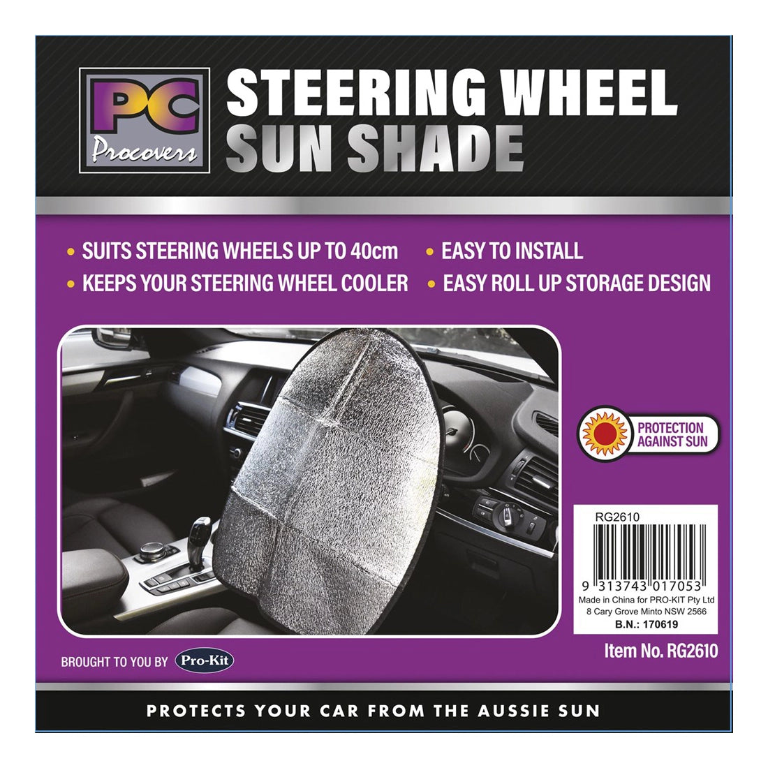 PC Covers Steering Wheel Sunshade Cover - RG2610
