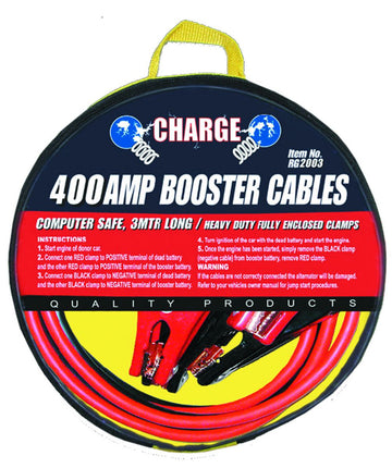 Charge 400A 3-Metre Heavy Duty Jumper (Booster) Leads - RG2003