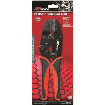 PKTool Ratchet Insulated Terminal Crimping Tool - 230Mm 9” - RG7186