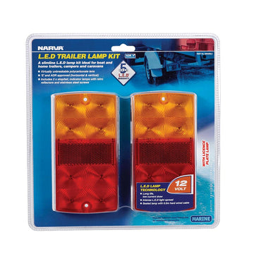 Narva 93640BL2 12 Volt LED Slimline Trailer Lamp Pack With Licence Plate Lamp