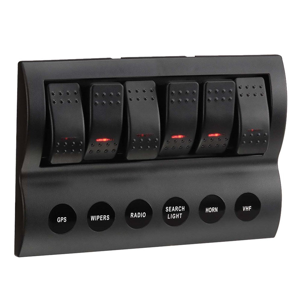 Narva 63193 6-Way LED Switch Panel With Fuse Protection