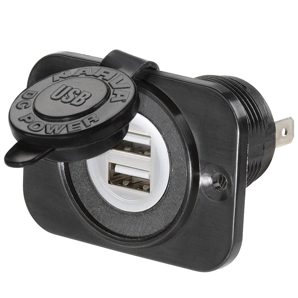 Narva 81134BL Heavy-Duty Dual USB Socket