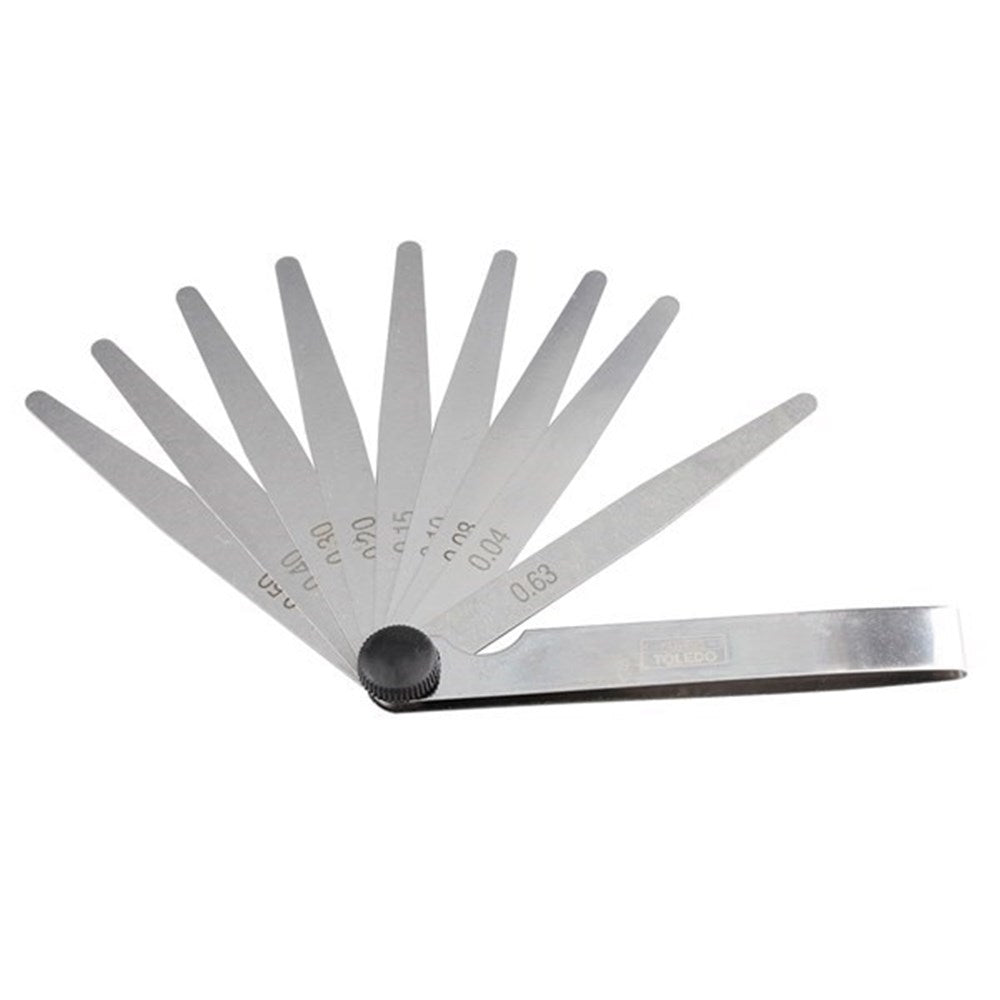 Toledo Tapered Feeler Gauge 10 Blade Metric (0.04–0.63Mm) 301159
