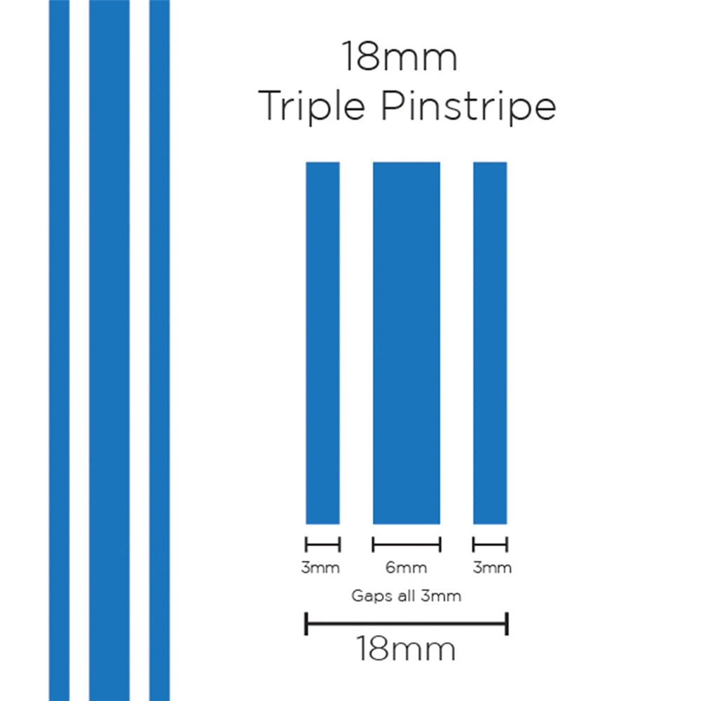 SAAS 11104 18mm Triple Stripe - Medium Blue