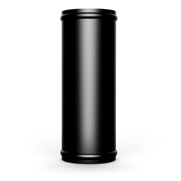 SAAS SAP76200B - 3 Inch (76mm) Diameter Aluminium Black Anodised Straight Joiner Pipe - 200mm
