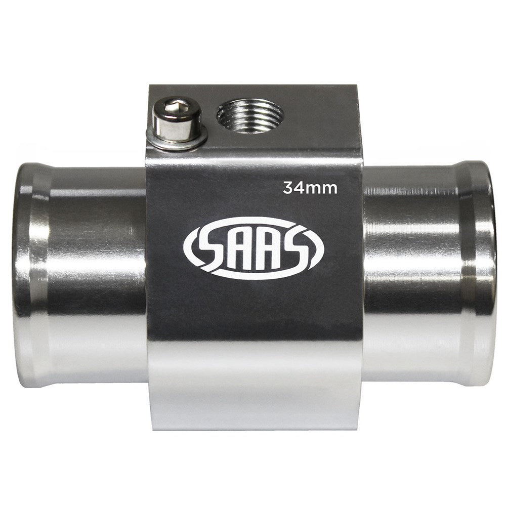 SAAS Aluminium Water Temperature Adapter for Radiator Hose - 34mm - SWTA34