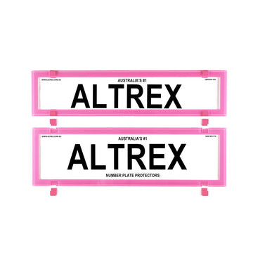 Altrex NSW & SA Slimline Pink Number Plate Protectors -  without Lines - 6BCNLP