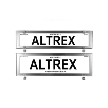 Altrex NSW & SA Premium Combination Chrome Style Number Plate Protectors - without Lines - 6PCC
