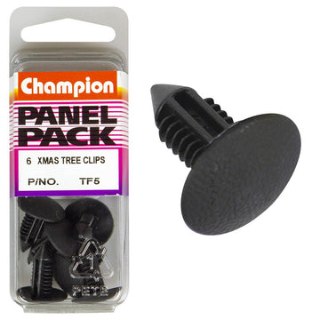 Champion Fasteners Christmas Tree Clips (18mm Head, 22mm Length, to Suit 8mm Hole) - Pack of 6 - TF5