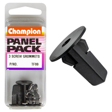 Champion Fasteners Screw Grommets (16mm Head, 18mm Length, to Suit 5.5mm Screw Size) - Pack of 3 - TF99