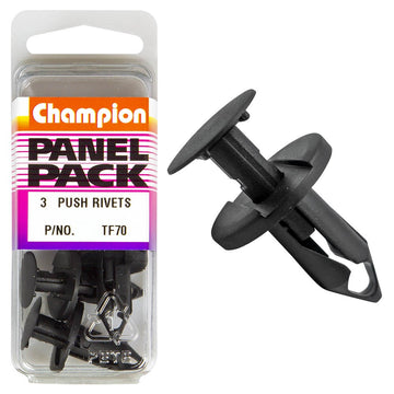 Champion Fasteners Push Rivets (20mm Head, 20mm Length, to Suit 8mm Hole) - Pack of 3 - TF70