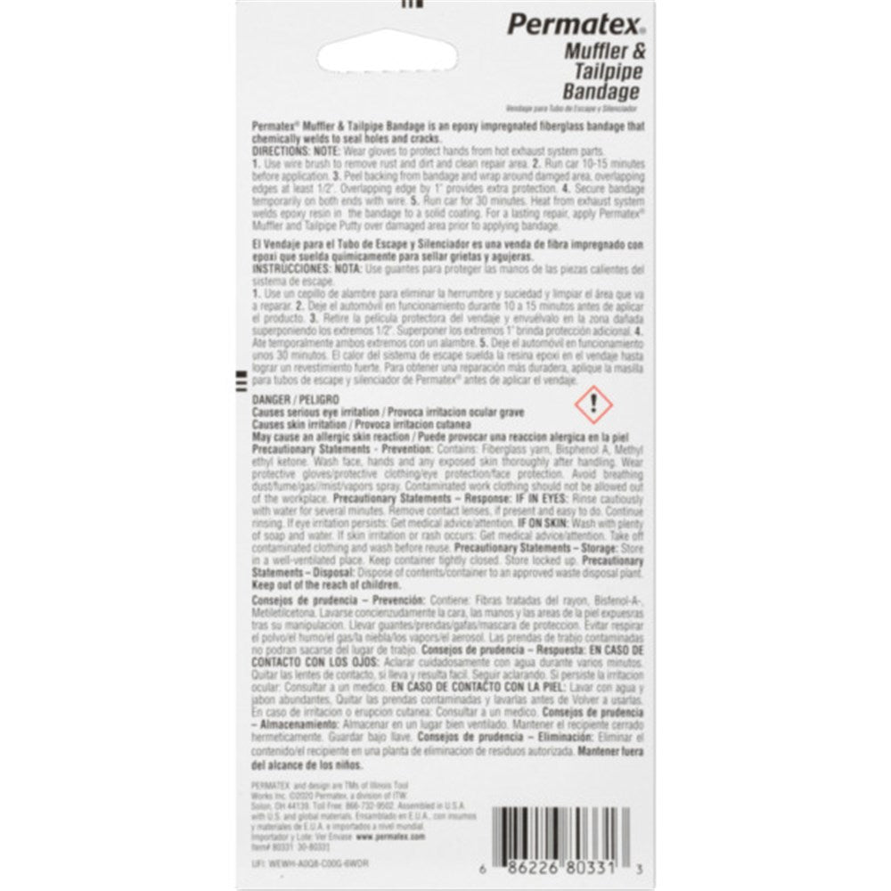 Permatex Muffler And Tailpipe Bandage - 80331