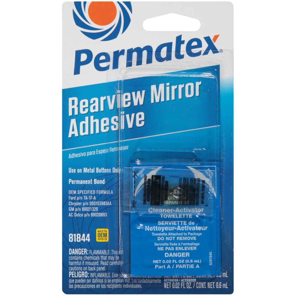 Permatex Rearview Mirror Adhesive 2 Part Kit 0.3+0.6Ml - 81844 - PX81844