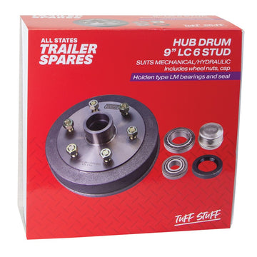 ASTSS 9" Land Cruiser Type 6x139.7mm Hub Drum to Suit Mechanical/Hydraulic Brake and LM Bearings - R1903C
