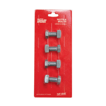 ASTSS M12x30mm Galvanised Bolts with Square Nuts (Pack of 4) - R5302GBN