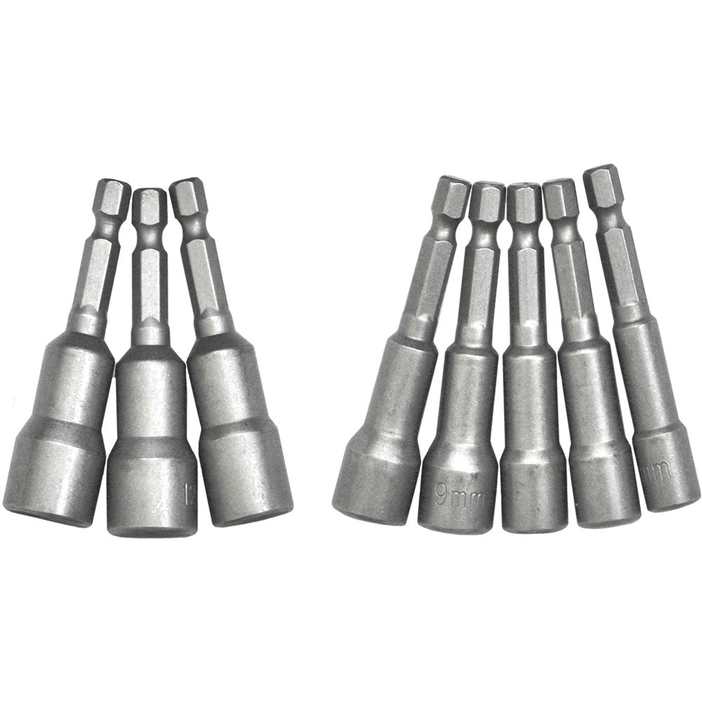 PKTool Magnetic Socket Nut Driver Set - 8 Piece 1/4” Drive - PT10805