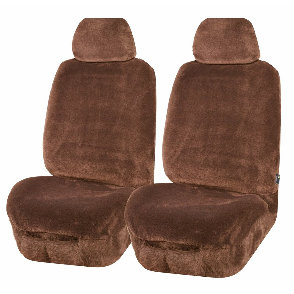 MyCar Universal Front Seat Covers Size 30/35 - Mocha Finesse - FAUXA3502