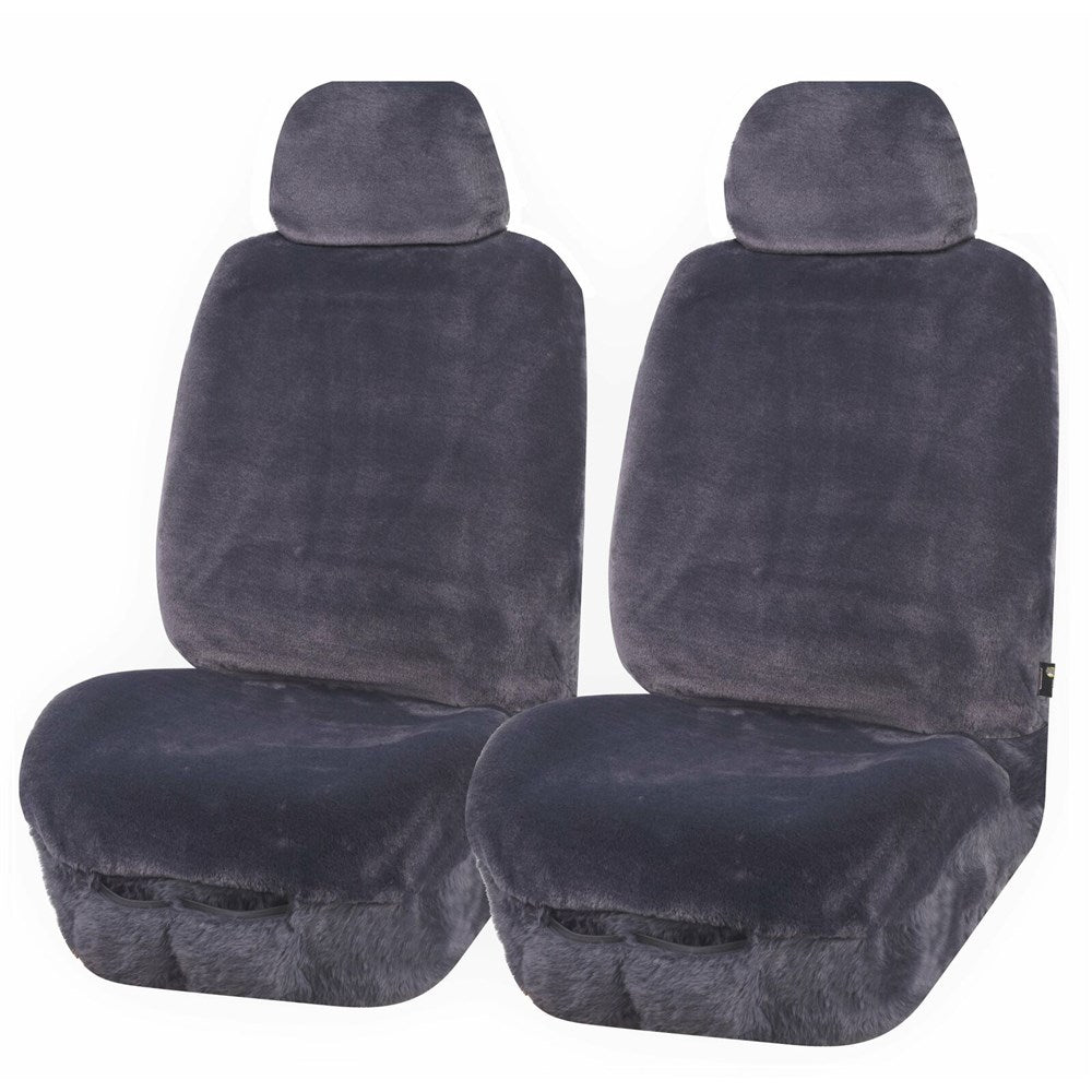 MyCar Universal Front Seat Covers Size 30/35 - Grey Finesse - FAUXA3507