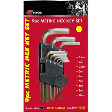 PKTool Hex Key Set - 9 Piece Metric - PT30501