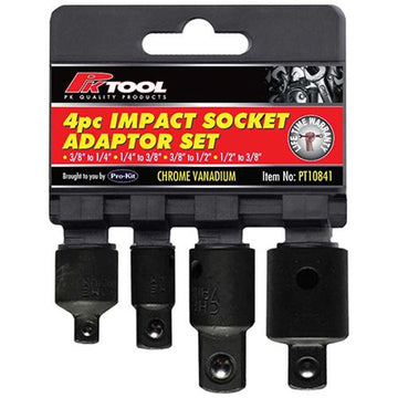 PKTool  Cr-V Impact Socket Adaptor - 4 Piece  - PT10841