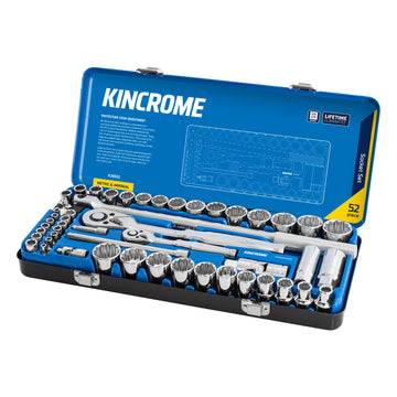Kincrome 52-Piece 1/4" and 1/2" Drive Metric and Imperial Socket Set - K28032