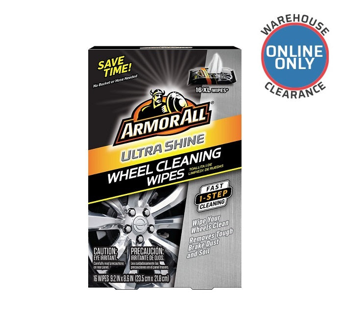 Armor All Wheel Cleaning Wipes 16 Pack (Delivery Only)