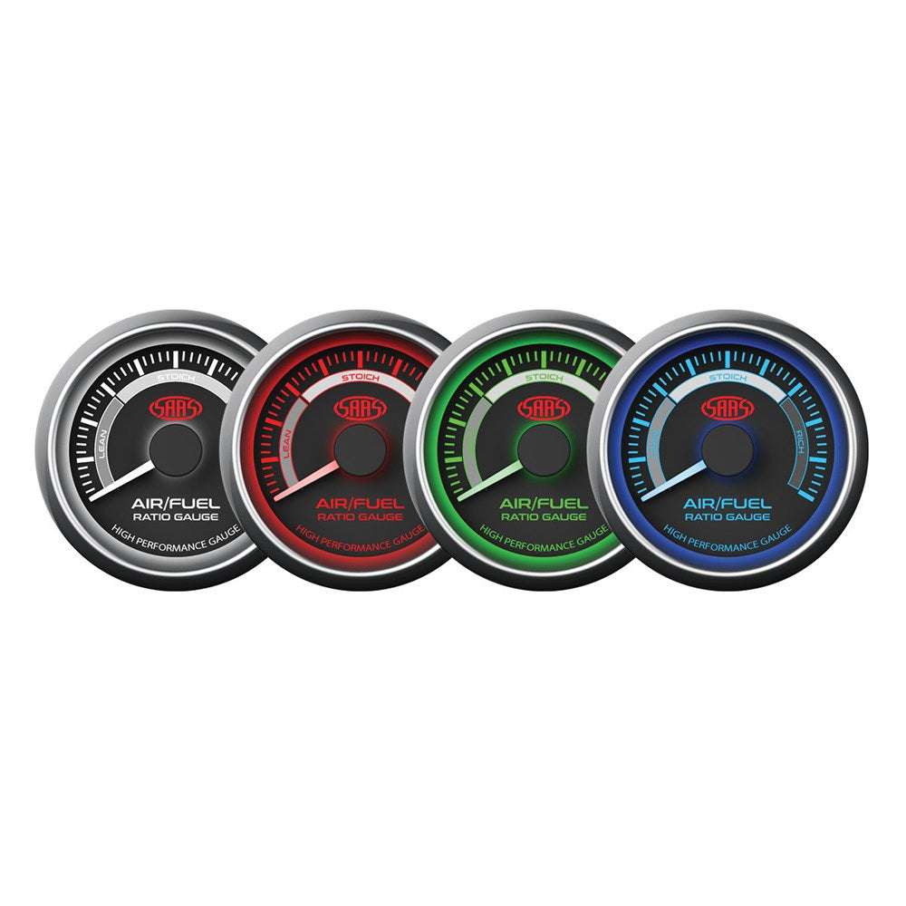 SAAS 52mm Black Muscle Series Narrowband Air Fuel Ratio Gauge - SG-AF52B