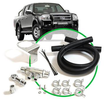 SAAS Oil Catch Can with Install Kit fits Ranger PK 3.0L 2009 - 2011 - ST2101