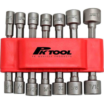 PKTool 14-Piece Metric and SAE Impact Nut Driver Set - PT10808