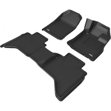 TruFit 3D to Suit Isuzu D-Max Dual Cab 2020-2025 Kagu Tailor Made Front and Rear Set of Black Rubber Floor Mats - 3D-IZDMAX20P4BK (*Bulky Item, Freight Charges Apply)
