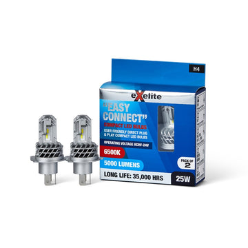Exelite EXECH4 Easy-Connect LED Upgrade Globes Suitable for H4