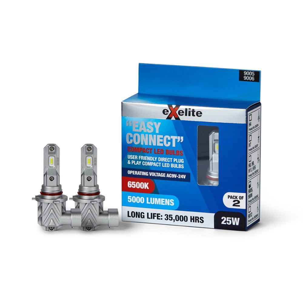 Exelite EXECHU2 Easy-Connect LED Upgrade Globes Suitable for 9005/9006