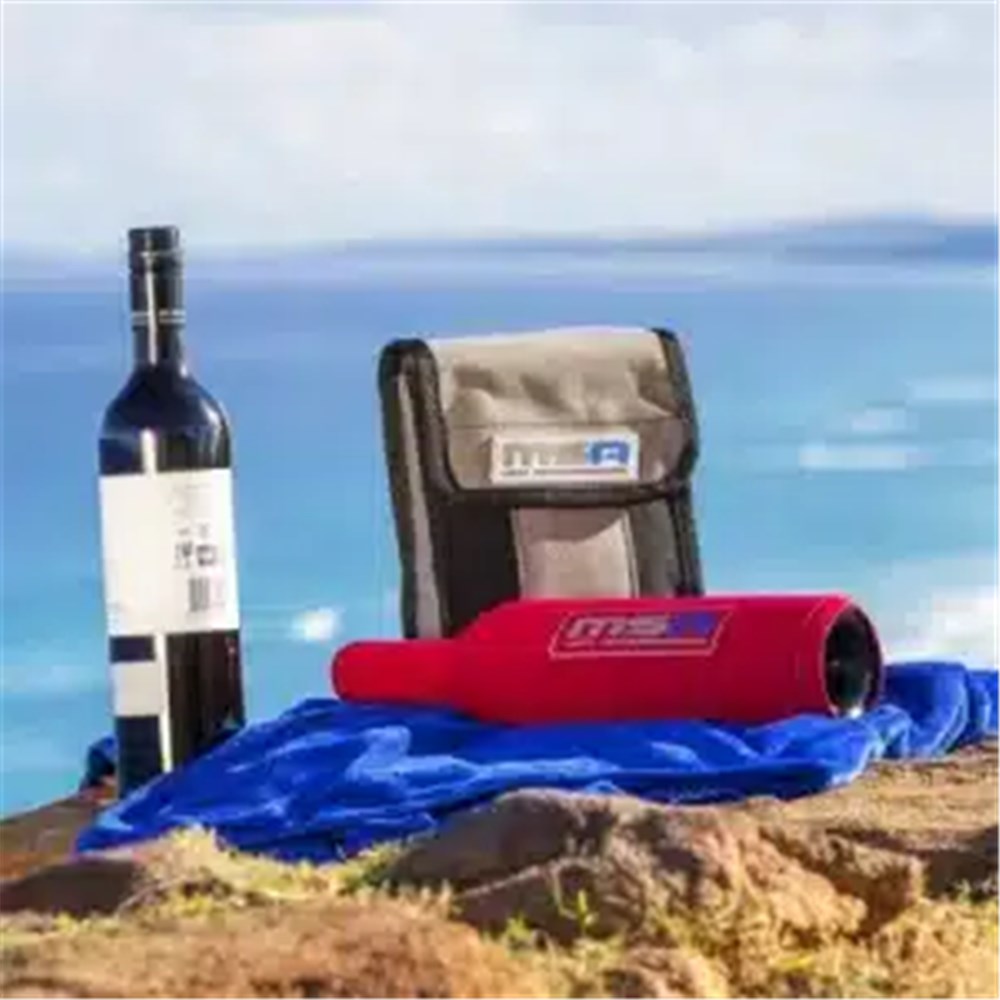 MSA 4x4 Accessories Set of 6 Neoprene Wine Bottle Tubes with Canvas Storage Bag - WTS