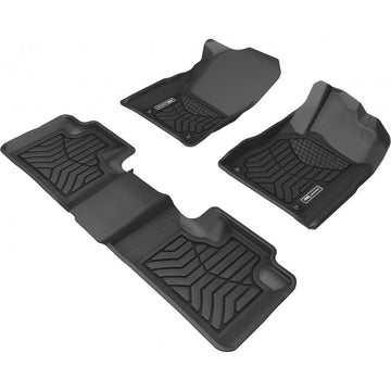 TruFit 3D to Suit 2011-2021 Jeep Grand Cherokee Maxtrac Tailor Made Front and Rear Set of Heavy Duty Black Rubber Floor Mats - 3D-JGCH11P4BKMAX (*Bulky Item, Freight Charges Apply)