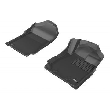 TruFit 3D to Suit Ford Ranger PX, PX2, PX3 2011-2022 Kagu Tailor Made Front Only Pair of Black Rubber Floor Mats - 3D-FRANPXBK