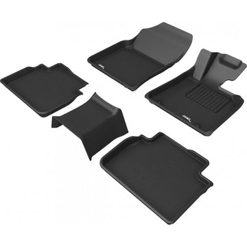 TruFit 3D to Suit Toyota Camry XV70 2018 Onwards Kagu Tailor Made Front and Rear Set of Black Rubber Floor Mats - 3D-TCAM18P4BK (*Bulky Item, Freight Charges Apply)