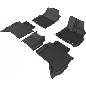 TruFit 3D to Suit October 2015 Onwards/8th Gen Toyota Hilux Dual/Crew Cab with Auto Transmission Only Kagu Tailor Made Front and Rear Black Rubber Floor Mats - 3D-THIL15AP4BK (*Bulky Item, Freight Charges Apply)
